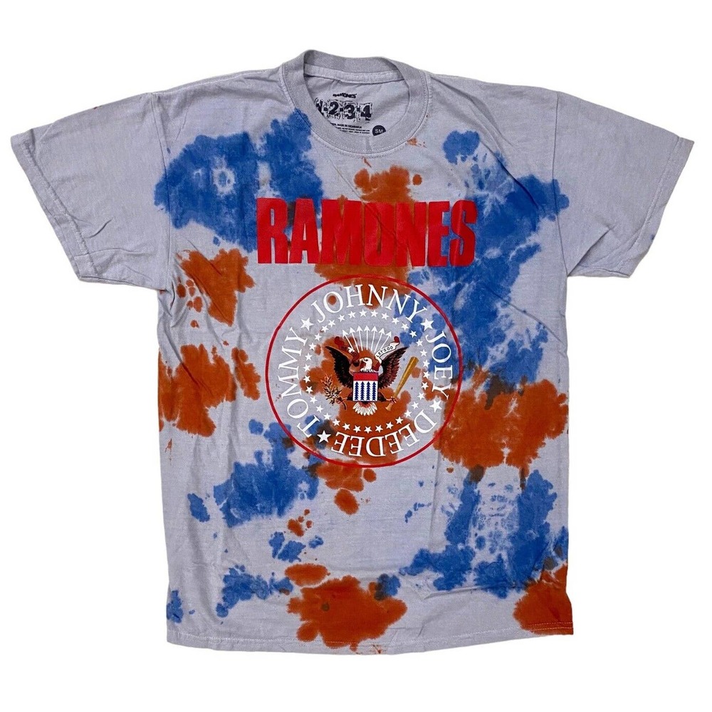 Ramones Men's Officially Licensed Hey Ho Let's Go Tie Dye Punk Rock Tee T-Shirt